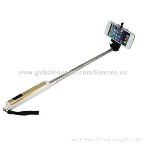 Gold Handle Selfie Sticks for Mobile Phones/Camera/Camcorder/DV Holder, Various Colors Available